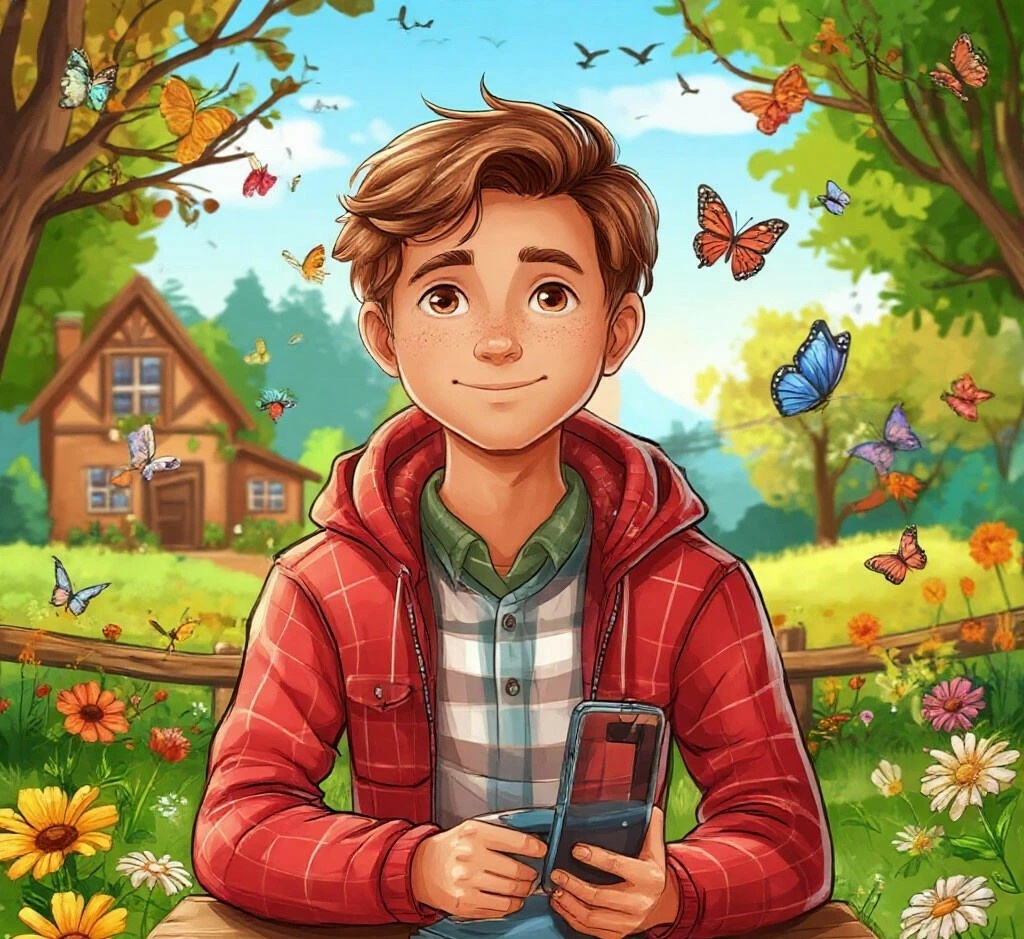 Мальчик на даче.