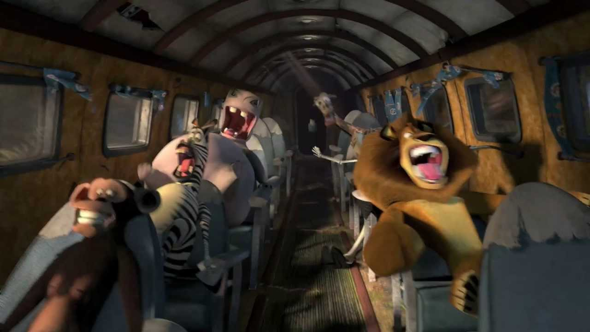 Кадр из мультфильма "Мадагаскар". Там тоже был побег