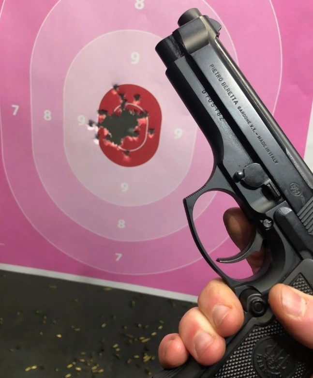 50 выстрелов с 10 ярдов.