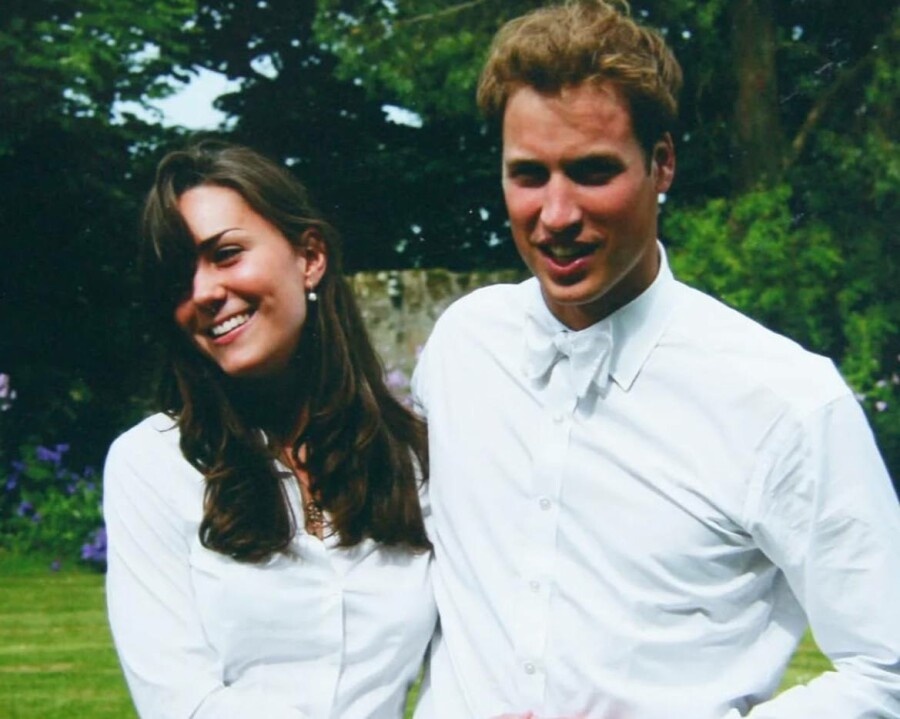 Кейт Мидллтон и Принц Уильям в самом начале своего романа  