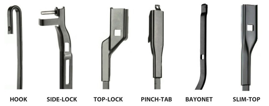    Перед покупкой проверьте, какой тип крепления щеток у вашего автомобиля.Соцсети