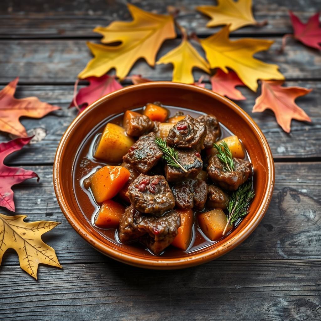 Тушёная оленина по-милански