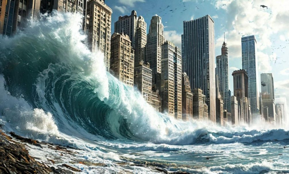   Землетрясения могут вызвать цунами. Иллюстрация: "Блокнот".