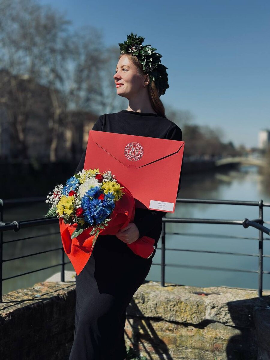 Наша студентка Елизавета закончила учебу в университете Падуи в Италии 