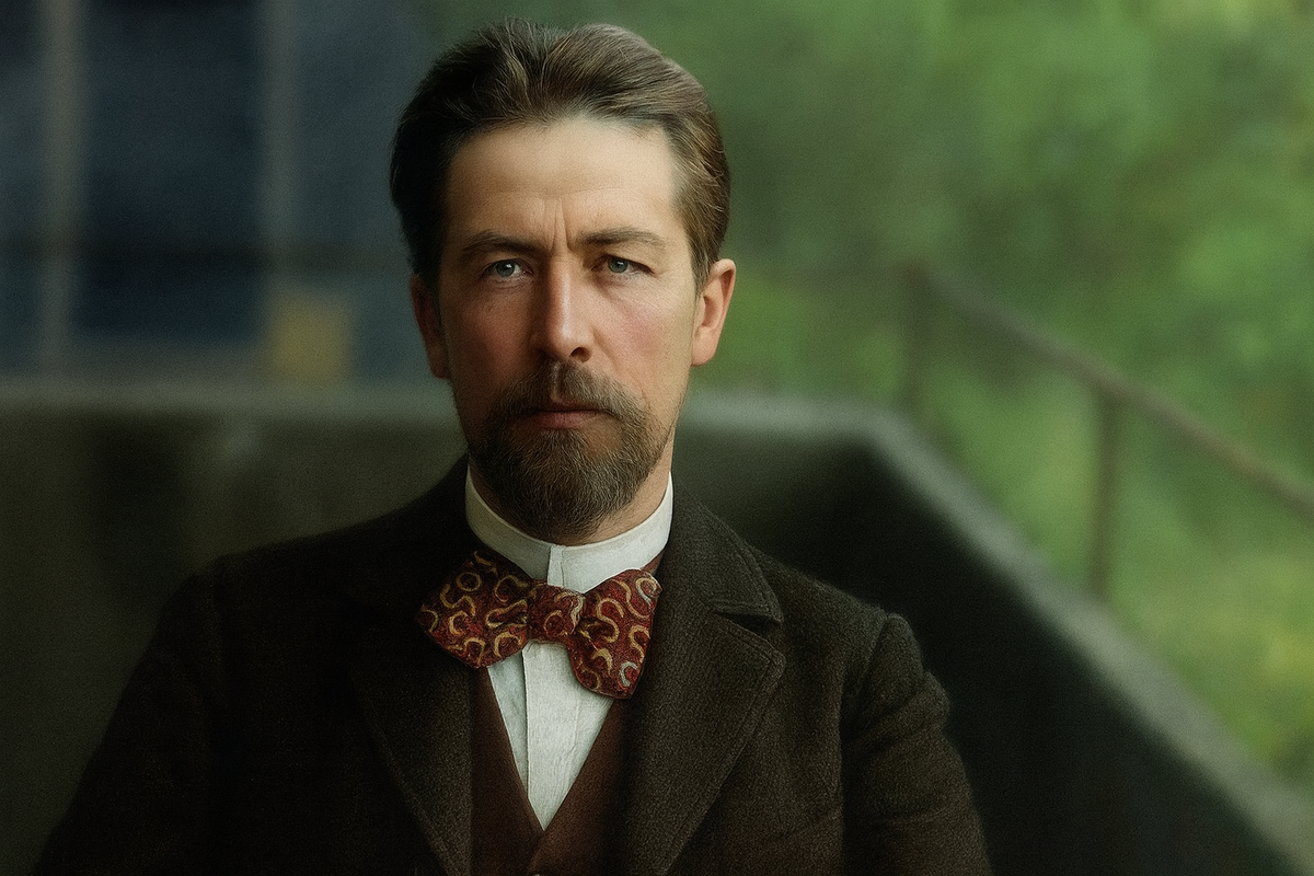 Мы приивыкли к Чехову в очках. А такого Чехова не сразу и узнаешь!