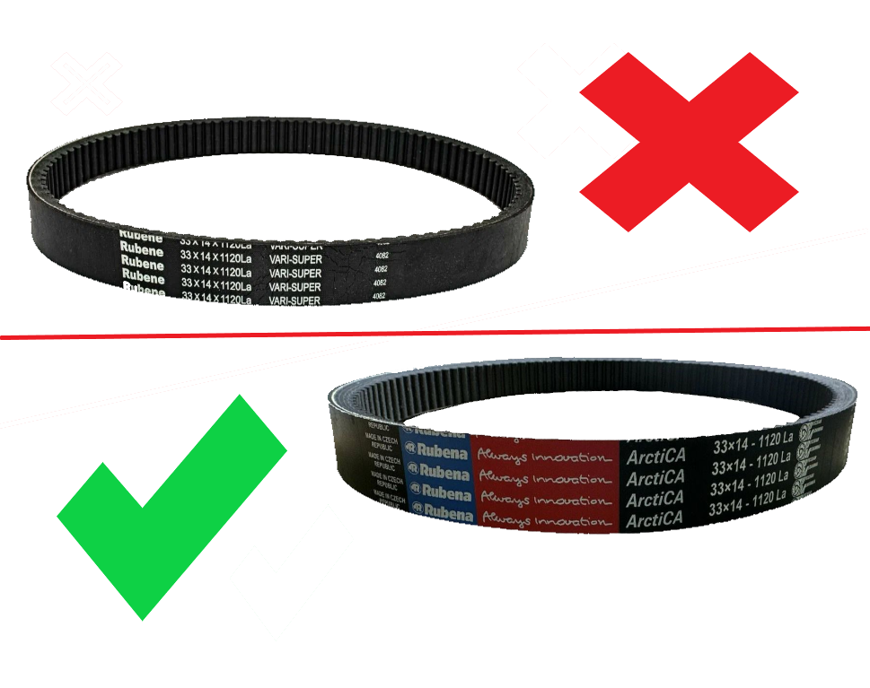 Устанавливается Оригинальный ремень Rubena 