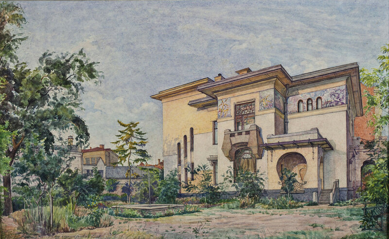 А. Корин. Вид особняка Рябушинского// из открытых источников интернет