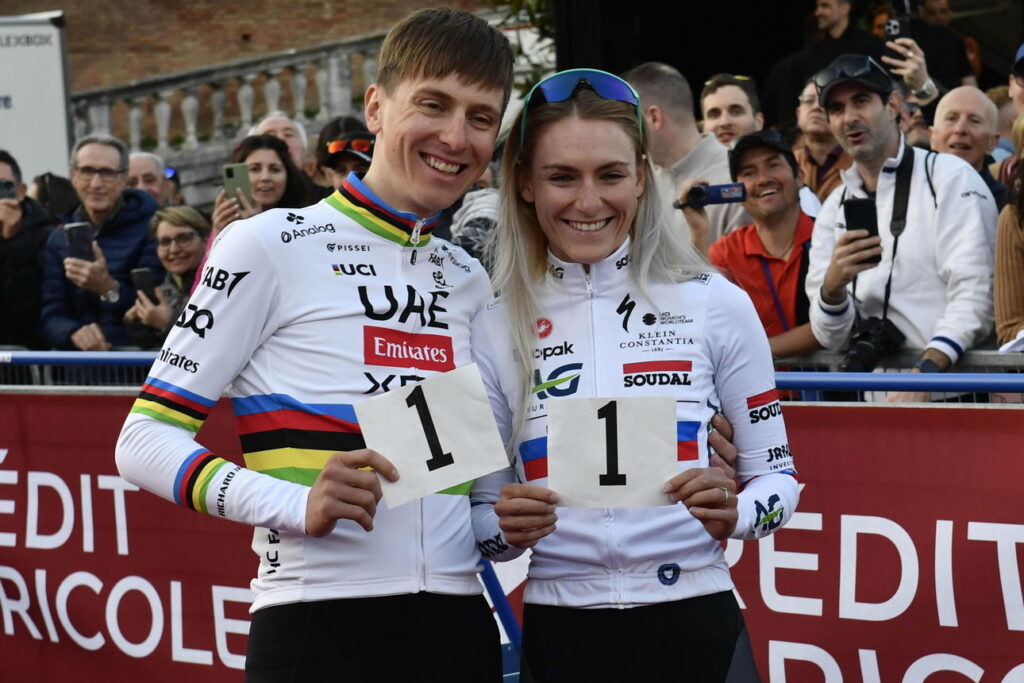    Тадей Погачар и Уршка Жигарт. Фото: Cor Vos