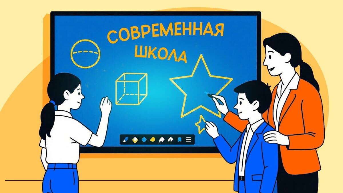 По федеральному проекту «Современная школа» оснащение учебных заведений сенсорными интерактивными панелями доступно за счёт государства.