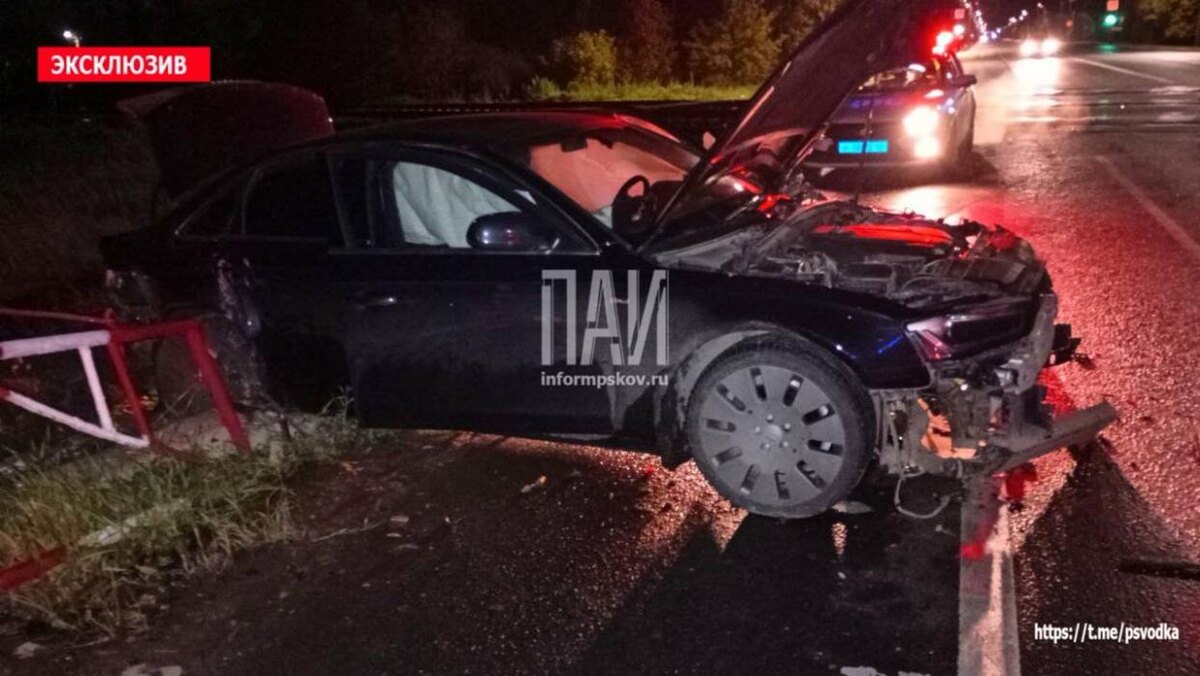 ДТП на Крестовском шоссе
Фото: Telegram-канал «Псковская сводка. ПАИ»