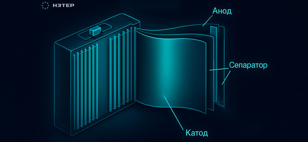 Конструкция литий-железо-фосфатной ячейки