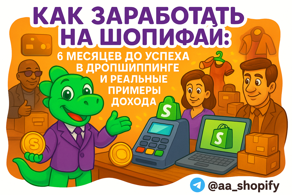    Как заработать на Шопифай: 6 месяцев до успеха в дропшиппинге и реальные примеры дохода aa_ecom