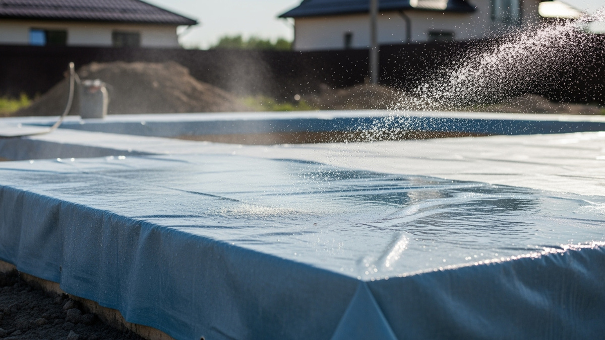 Фото: Укрытие бетона — важный этап правильного ухода за фундаментом