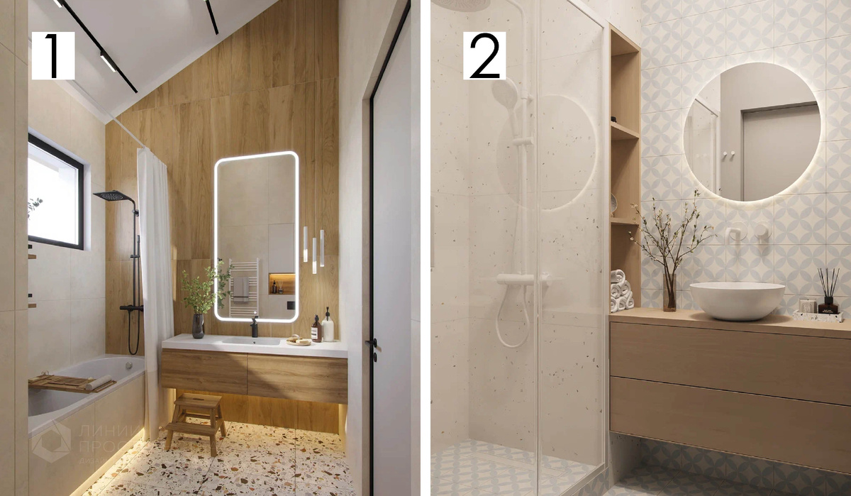 Дизайн санузлов от студии архитектуры и дизайна Линии Пространства