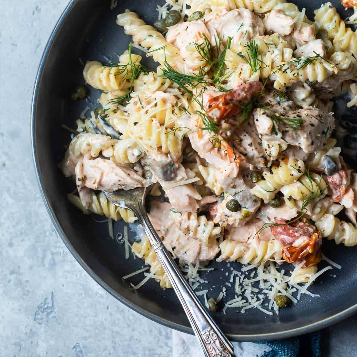 Паста с лососем