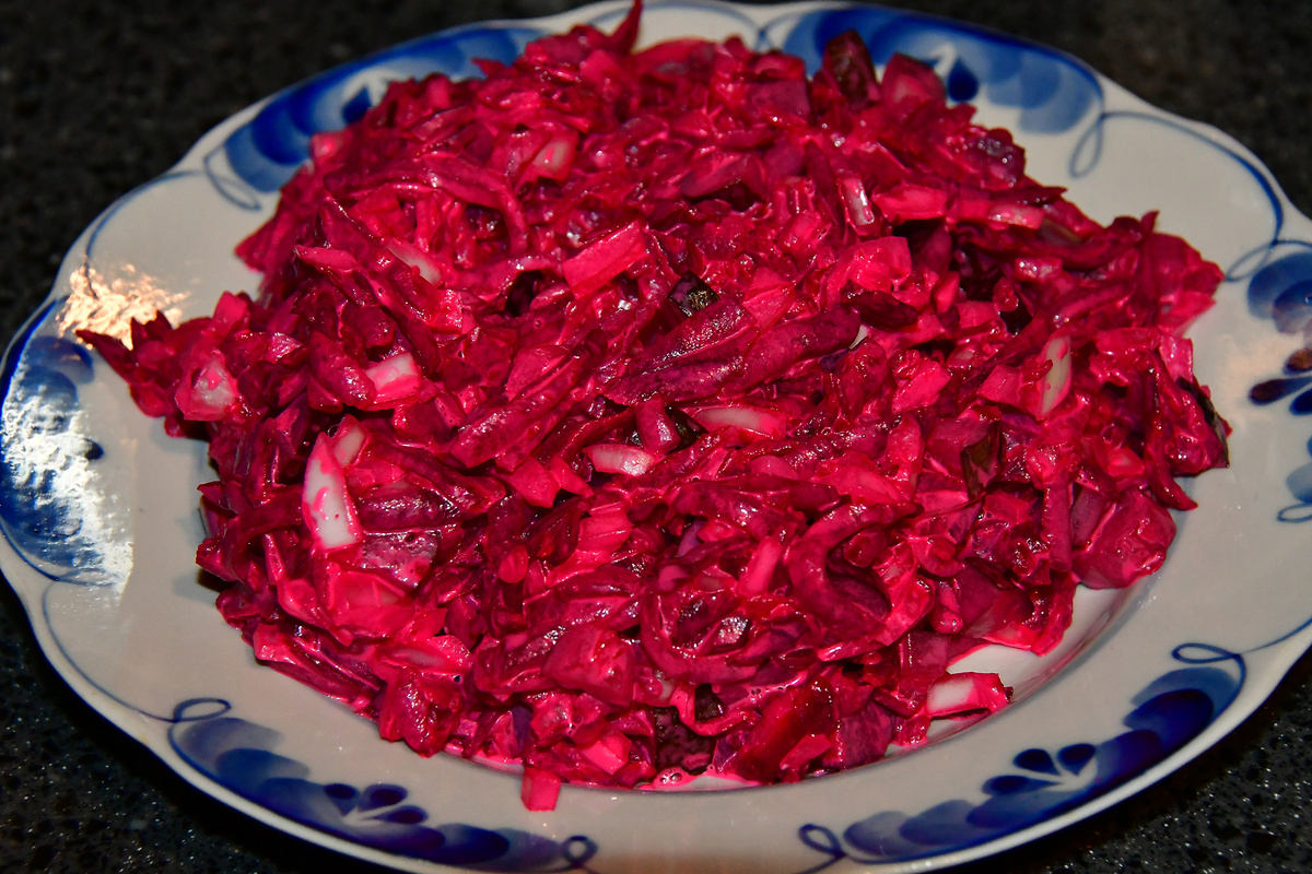 Салат из свеклы и огурца