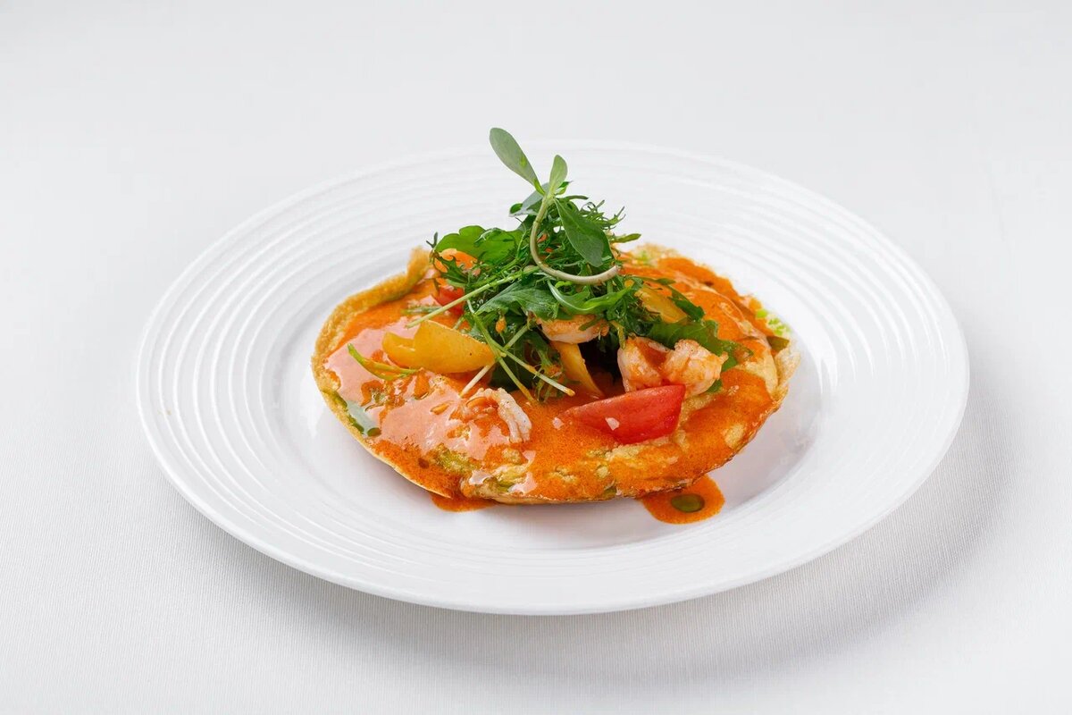 Омлет с крымской креветкой 