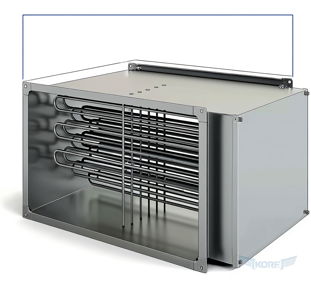 Нагреватель для прямоугольных каналов