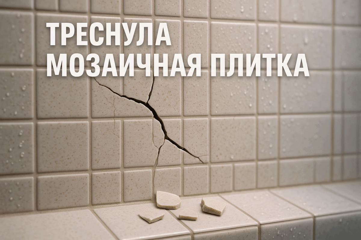    Треснула мозаичная плитка — замена фрагмента Михаил Юрьевич