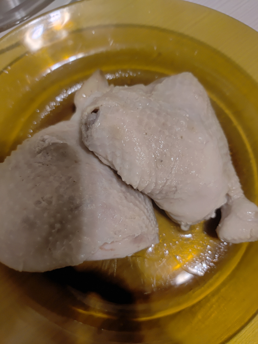 В этот раз у меня два куриных бедрышка