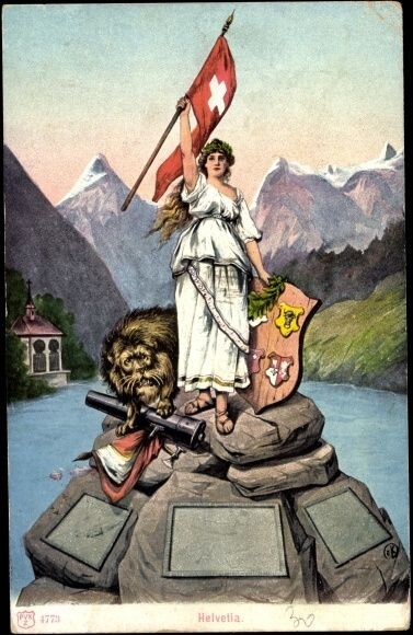 Швейцарский вариант плаката "Родина-мать зовёт!" 1939. Источник - ru.wikipedia.org