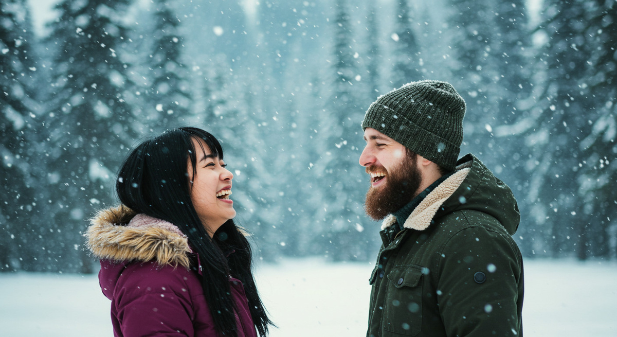 Счастливые Рак и Скорпион на лесной прогулке