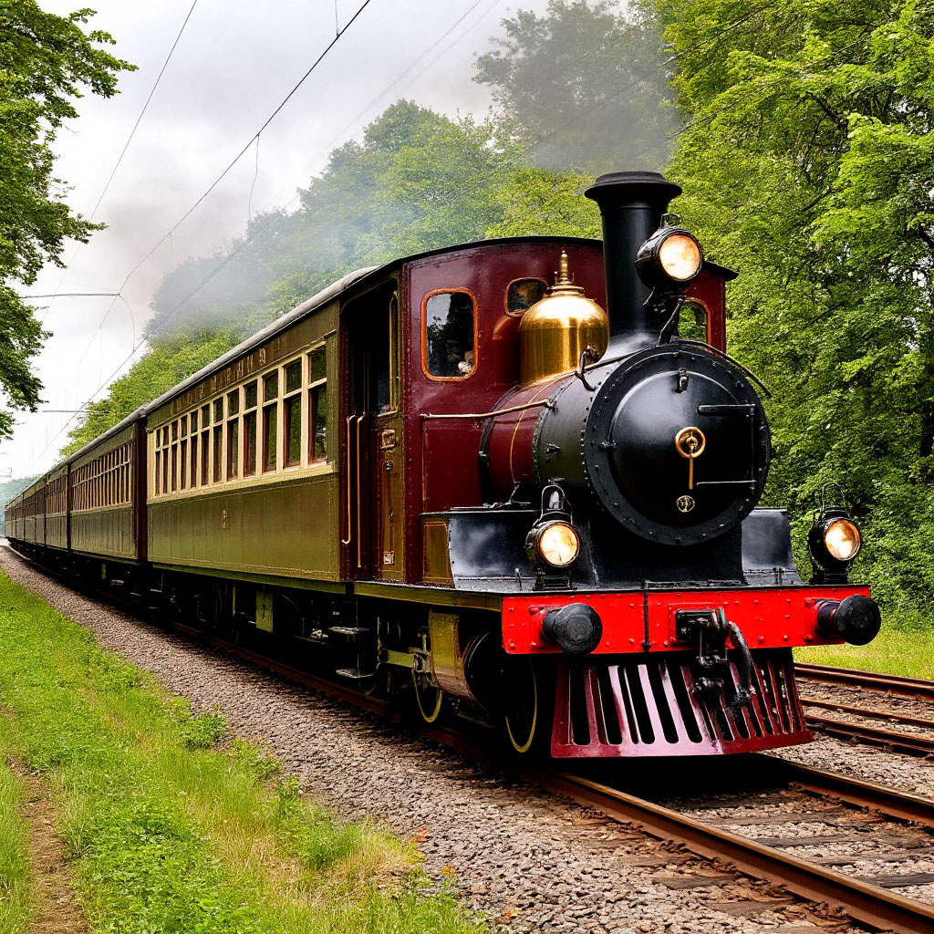 19 век. Пассажирский поезд.
