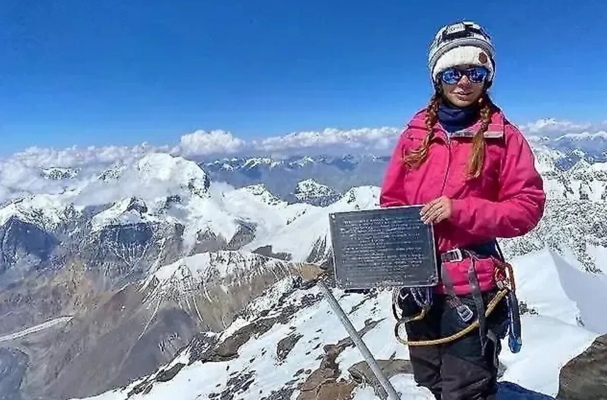 Наталья Наговицина на вершине мира.