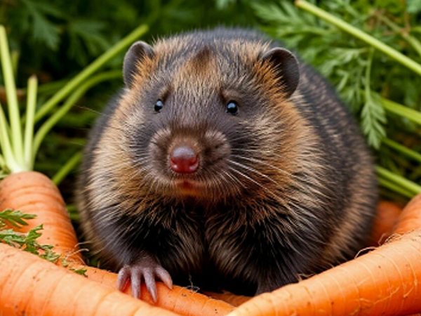 Кроты не едят растения, но подрывают корни. Картинка моя, сделанная в нейросети GPT Canva