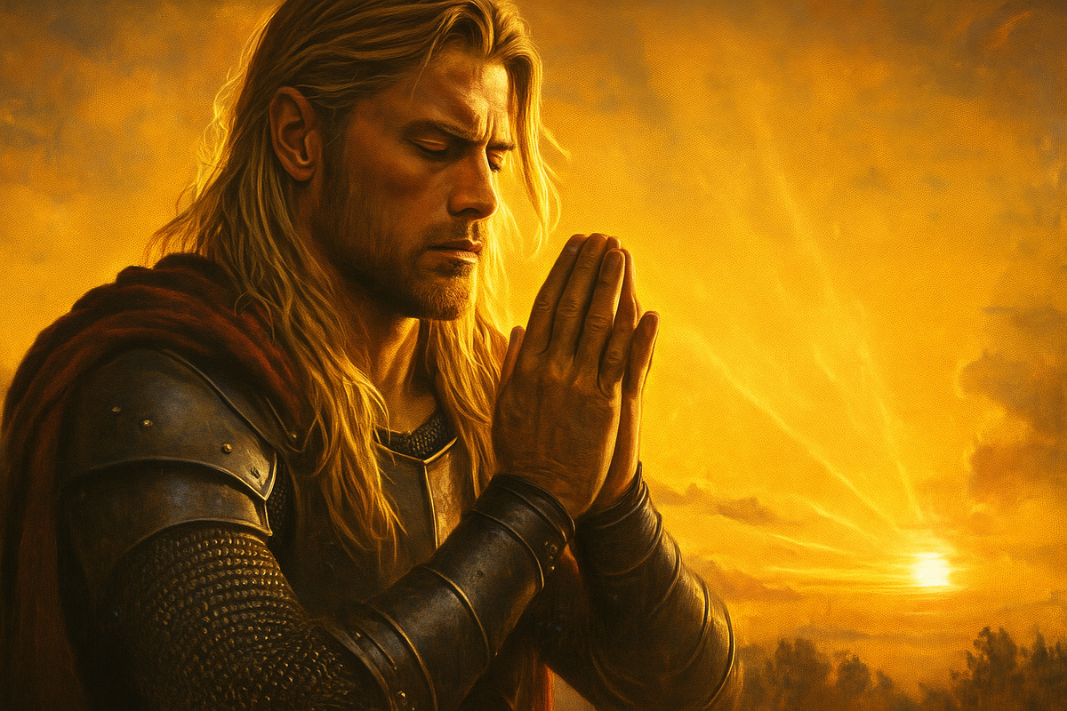 Рыцарь читал молитву, и Вестник невольно прислушался к ее необычному звучанию.