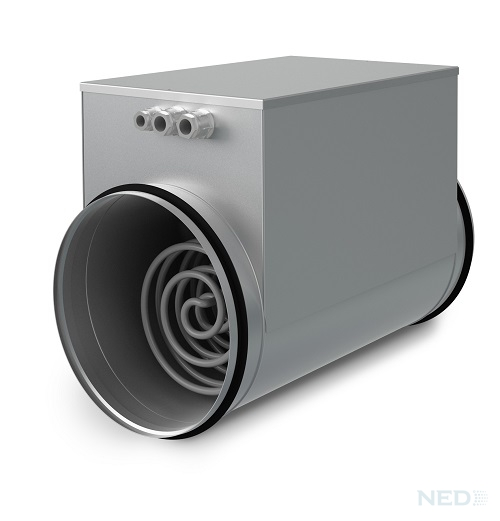 круглый канальный нагреватель