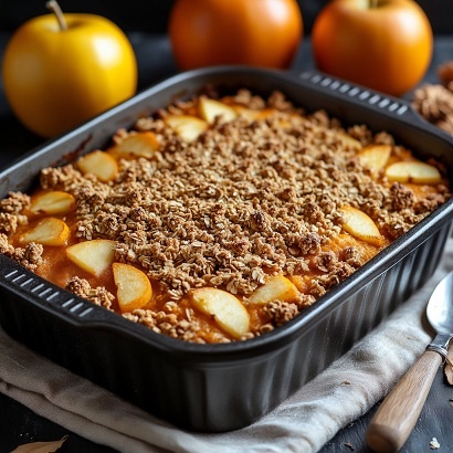 фото яблочно - тыквенного крамбла