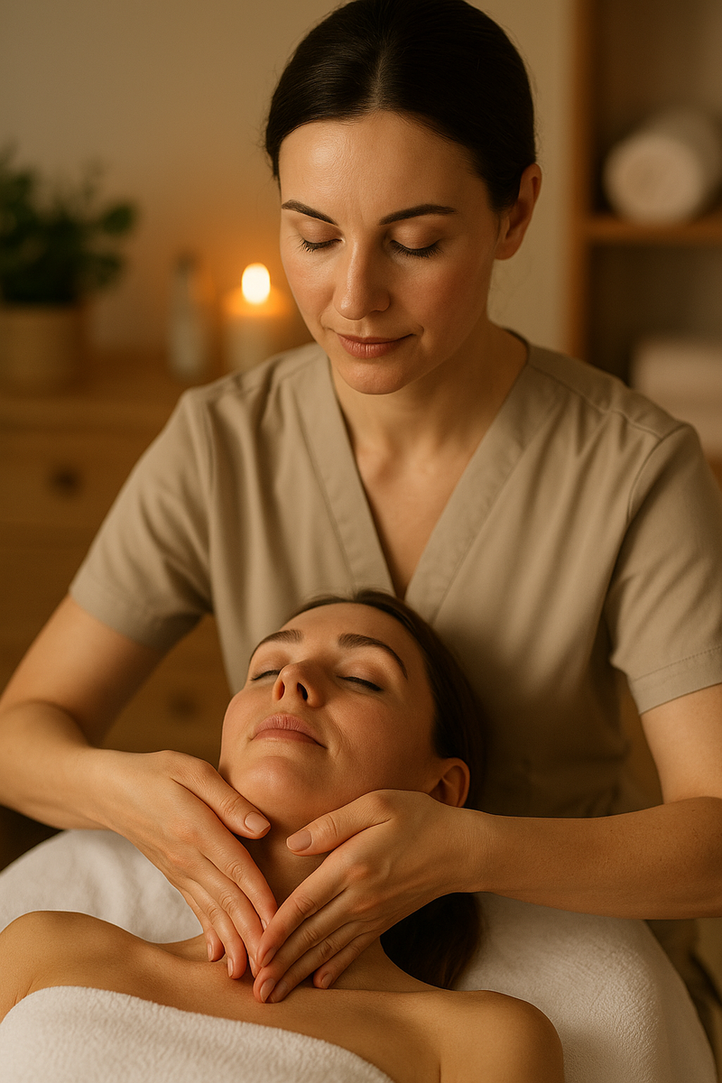 Лимфодренаж лица, массаж для снятия отёков, техника “треугольник дренажа”, как улучшить лимфоток и вернуть лицу свежесть.