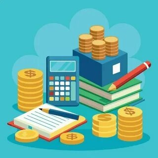 Калькулятор, блокнот и куча монет.