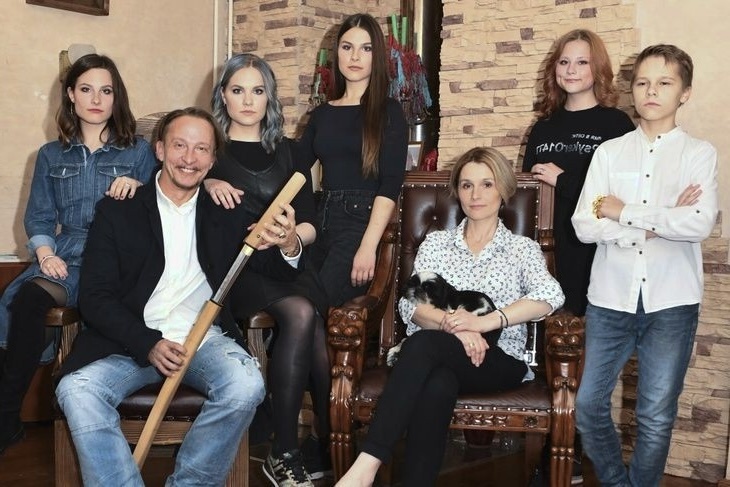 Иван Охлобыстин и Оксана Арбузова и их дети