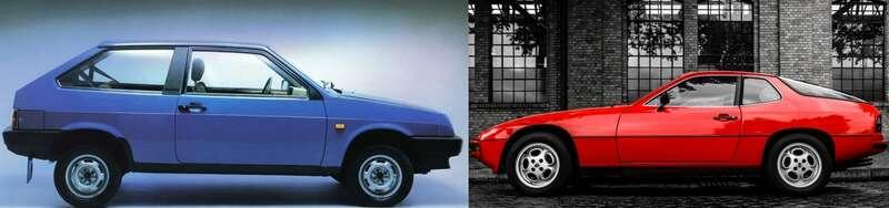 ВАЗ-2108 и Porsche 924 — два автомобиля, которые при встрече могут удивить своими дверными ручками. Они идентичны!