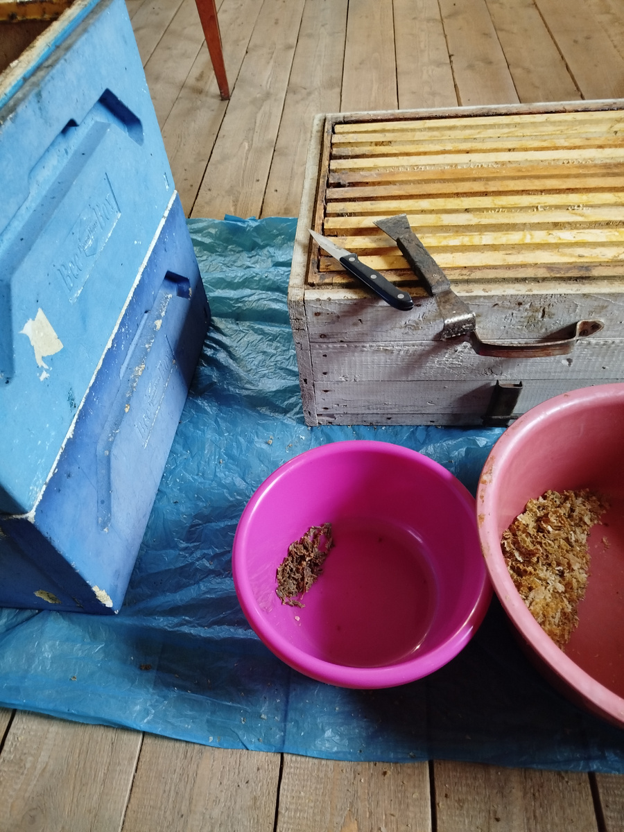 Очистил первые 10 рамок.