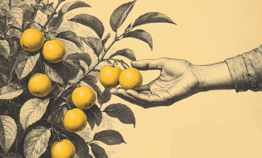 Как обрывать листья, чтобы плоды становились ярче (1884г.)