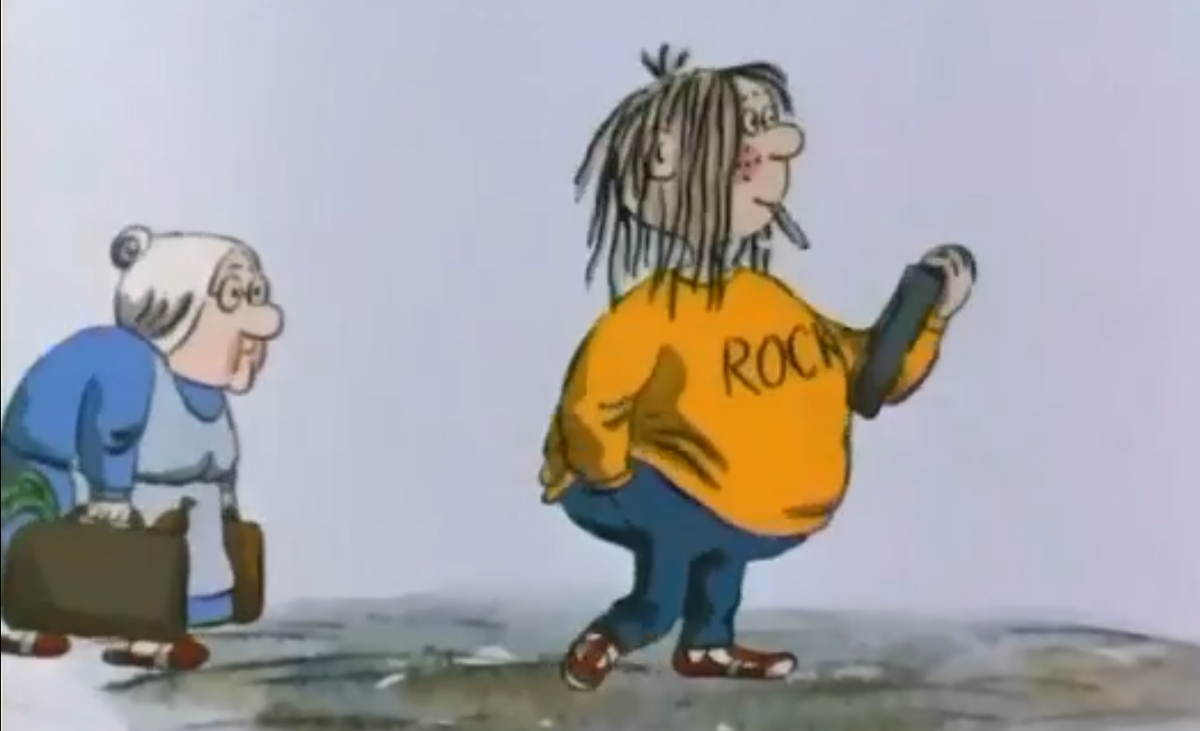 Электронку вместо сигареты и телефон вместо магнитофона.