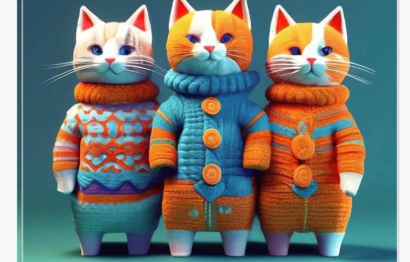 Три кота изобрели трикотаж, и теперь им очень тепло!