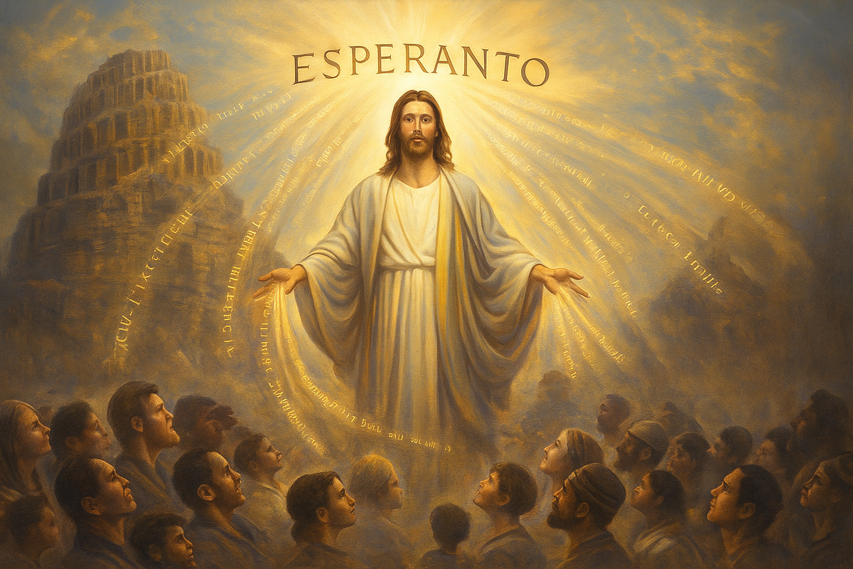 Господь считает, что эсперанто — это язык, собранный из многих языков, и поэтому он является речевым символом объединения Новой Вестью Господа душ земных на всей Земле.