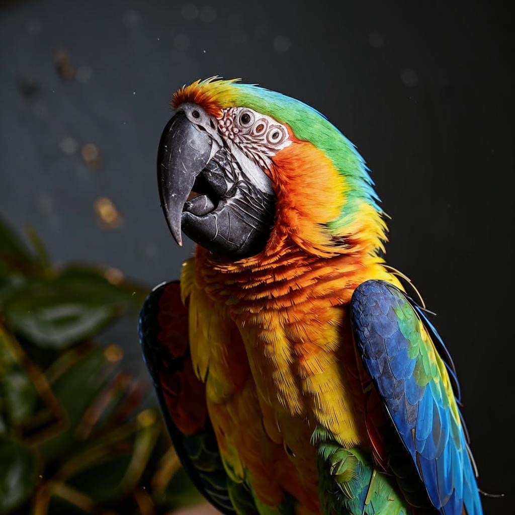Попугай, ругающийся матом. Сгенерировано ИИ.