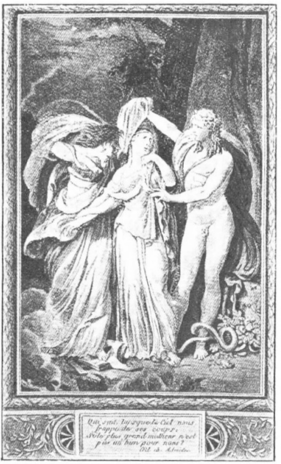 «Жюстина, или Несчастья добродетели». Титульный лист раннего издания, ок. 1791.