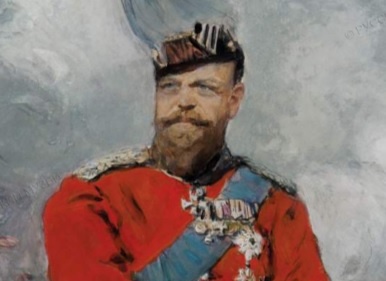    Валентин Александрович Серов, «Император Александр III в мундире датской Королевской лейб-гвардии на фоне моря в копенгагенской гавани», 1889 г. Фото: общественное достояние