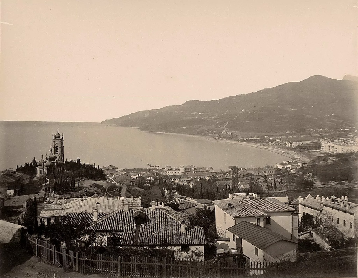 Вид на Ялту с Поликуровского холма, архивные фото. 