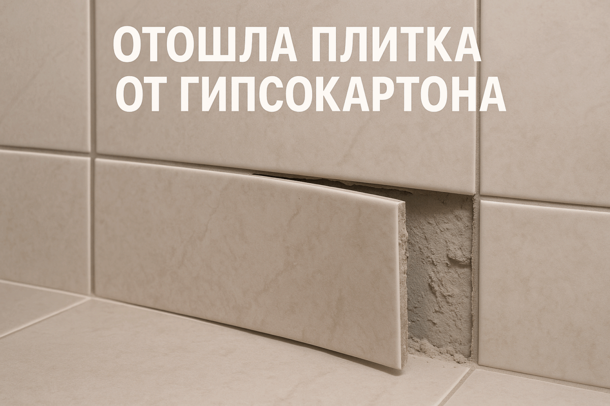    Отошла плитка от гипсокартона — что делать Михаил Юрьевич