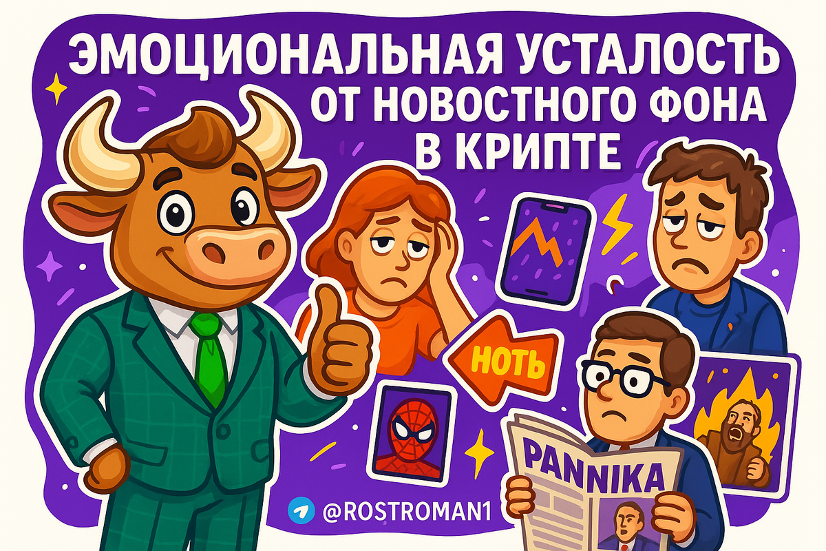    Эмоциональная усталость от новостного фона в крипте: скрытая ловушка, что сливает депозит РоСТ | Роман о Системном Трейдинге