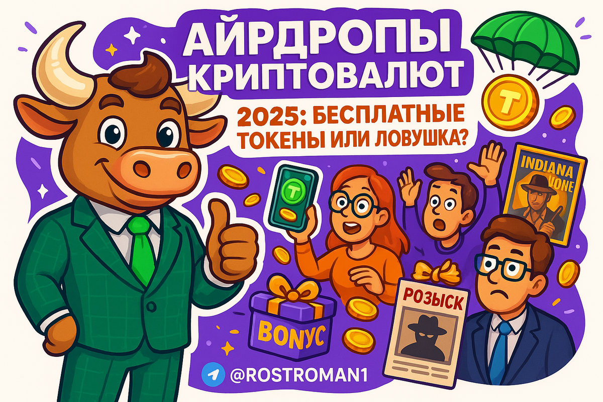    Аирдропы криптовалют 2025: скрытые ловушки, из-за которых трейдеры теряют все РоСТ | Роман о Системном Трейдинге
