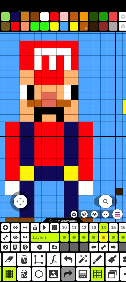 Грустный Марио с усами