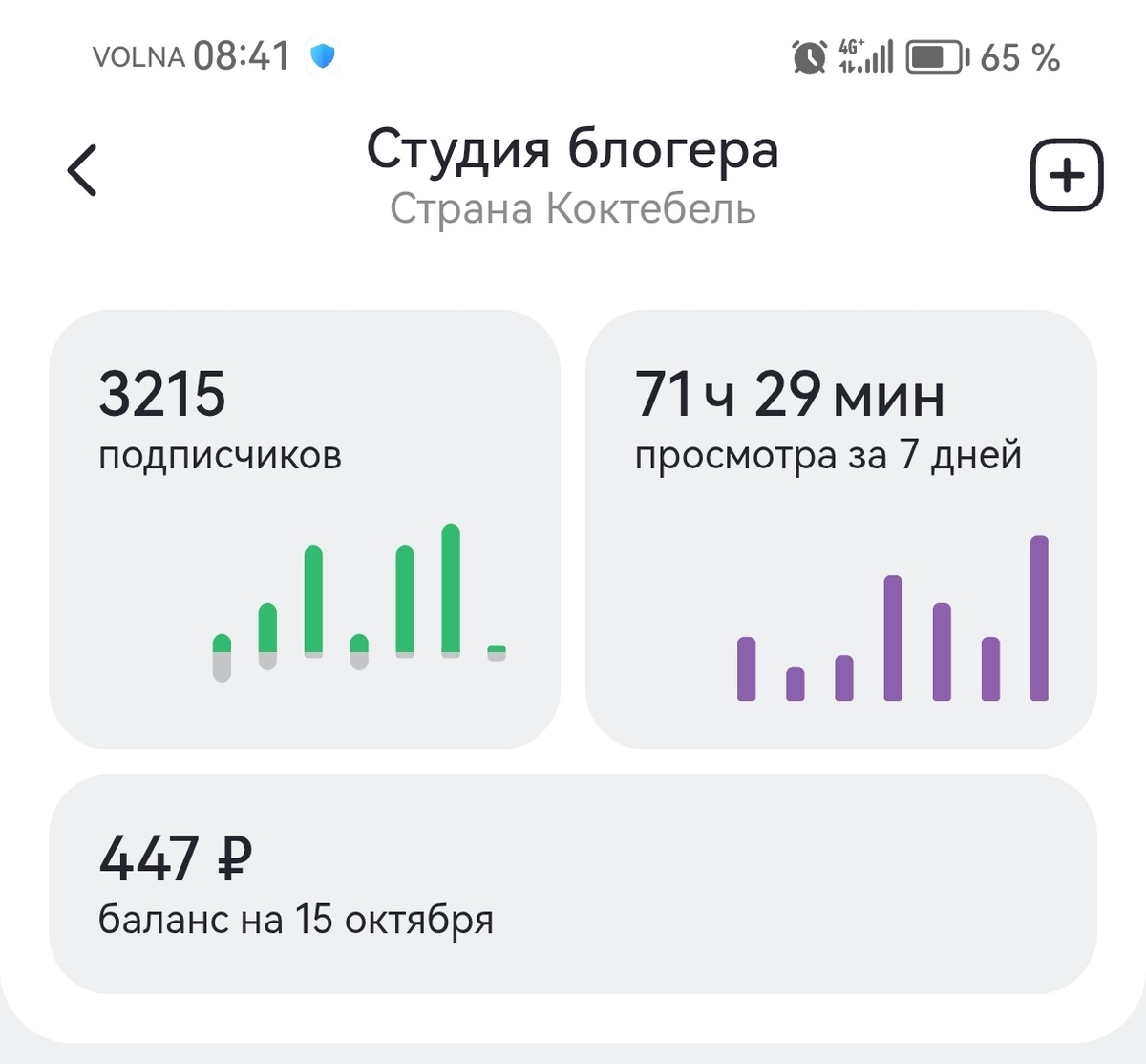 Скрин автора канала